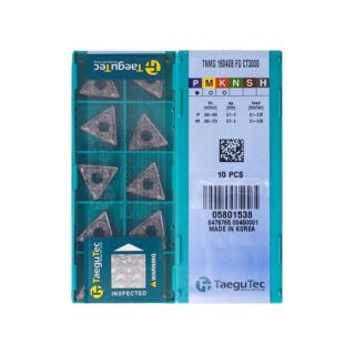 Original TaeguTec TNMG160408-FG CT3000 Carbide Turning Insert - Triangle (10 PCS)