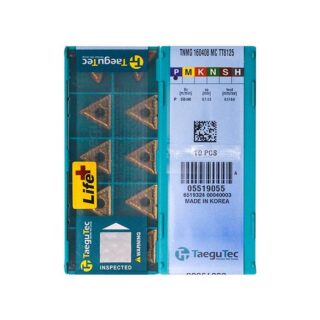 Original TaeguTec TNMG160408-MC TT8125 Carbide Turning Insert - Triangle | Steel (10 PCS) TT8125B TNMG160408-MC TT8125B