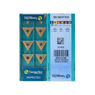Original TaeguTec TNMG160408-MT TT5100 Carbide Turning Insert - Triangle (10 PCS)