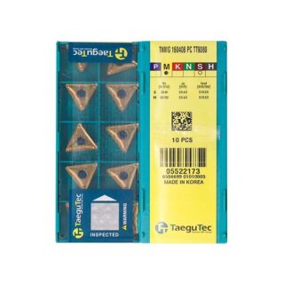 Original TaeguTec TNMG160408-PC TT9080 Carbide Turning Insert - Triangle | Stainless Steel & More (10 PCS)