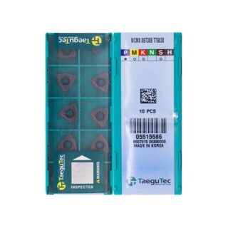 Original TaeguTec WCMX06T308 TT9030 Carbide Turning Insert - Trigon 80° (10 PCS)