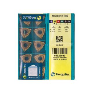Original TaeguTec WNMG080404-EA TT9080 Carbide Turning Insert - Trigon 80° | Stainless Steel & More (10 PCS)