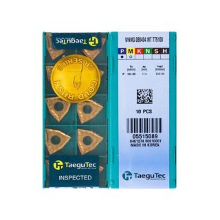 Original TaeguTec WNMG080404-MT TT5100 Carbide Turning Insert - Trigon 80° (10 PCS)