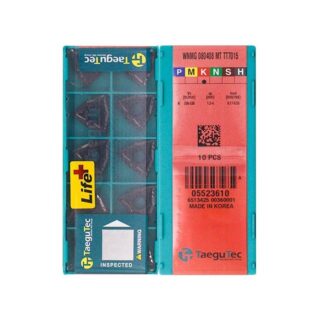 Original TaeguTec WNMG080408-MT TT7015 Carbide Turning Insert - Trigon 80° (10 PCS)