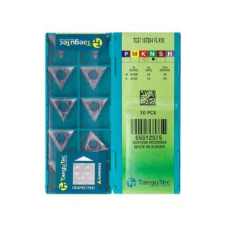 Original TaeguTec TCGT16T304-FL Carbide Turning Insert - Triangle (10 PCS) K10 TCGT16T304-FL K10