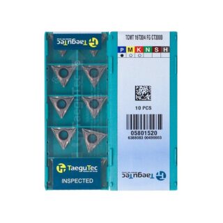 Original TaeguTec TCMT16T304-FG CT3000 Carbide Turning Insert - Triangle (10 PCS)