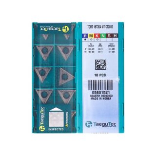 Original TaeguTec TCMT16T304-MT CT3000 Carbide Turning Insert - Triangle (10 PCS)
