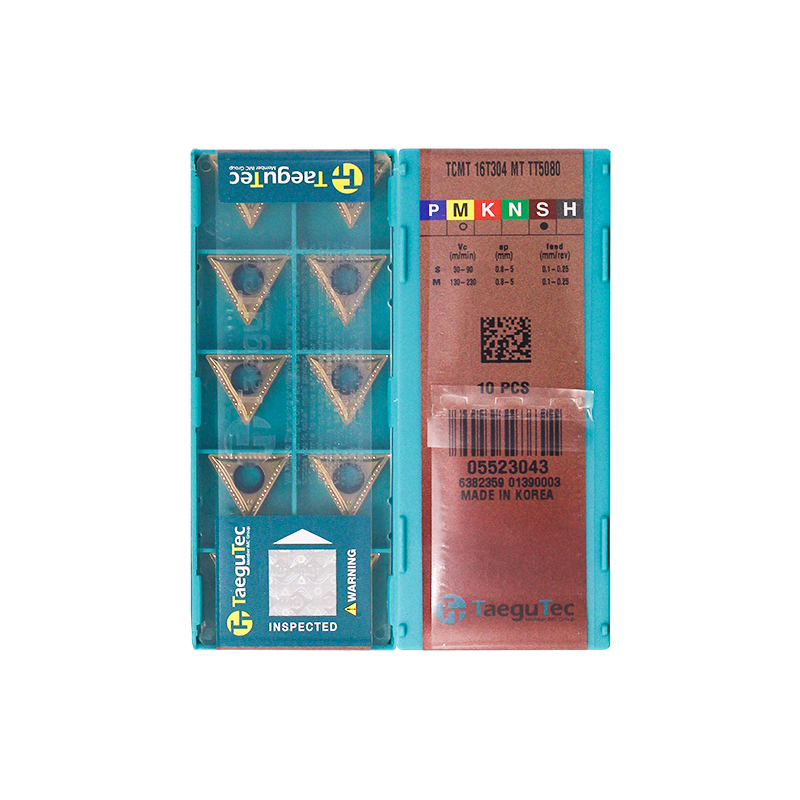 Taegutec TCMT16T304-MT TT5080 Carbide Turning Insert - Triangle | Steel & More (10 PCS)