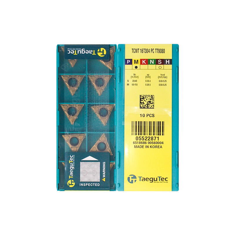Taegutec TCMT16T304-PC TT9080 Carbide Turning Insert - Triangle | Steel & More (10 PCS)