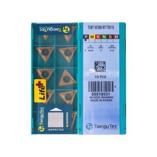 Original TaeguTec TCMT16T308-MT TT8115 Carbide Turning Insert - Triangle (10 PCS)