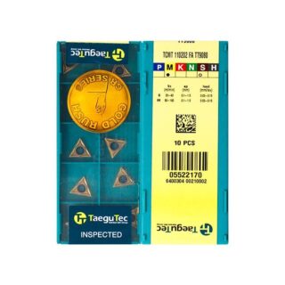 Original TaeguTec TCMT110202-FA TT9080 Carbide Turning Insert - Triangle | Stainless Steel & More (10 PCS)