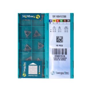 Original TaeguTec TCMT110204-FG CT3000 Carbide Turning Insert - Triangle (10 PCS)
