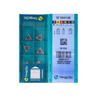 Original TaeguTec TCMT110204-MT CT3000 Carbide Turning Insert - Triangle (10 PCS)