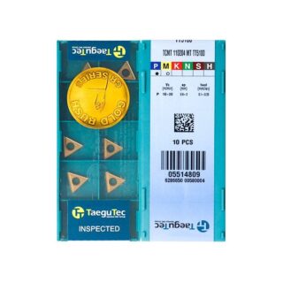Original TaeguTec TCMT110204-MT TT5100 Carbide Turning Insert - Triangle (10 PCS)