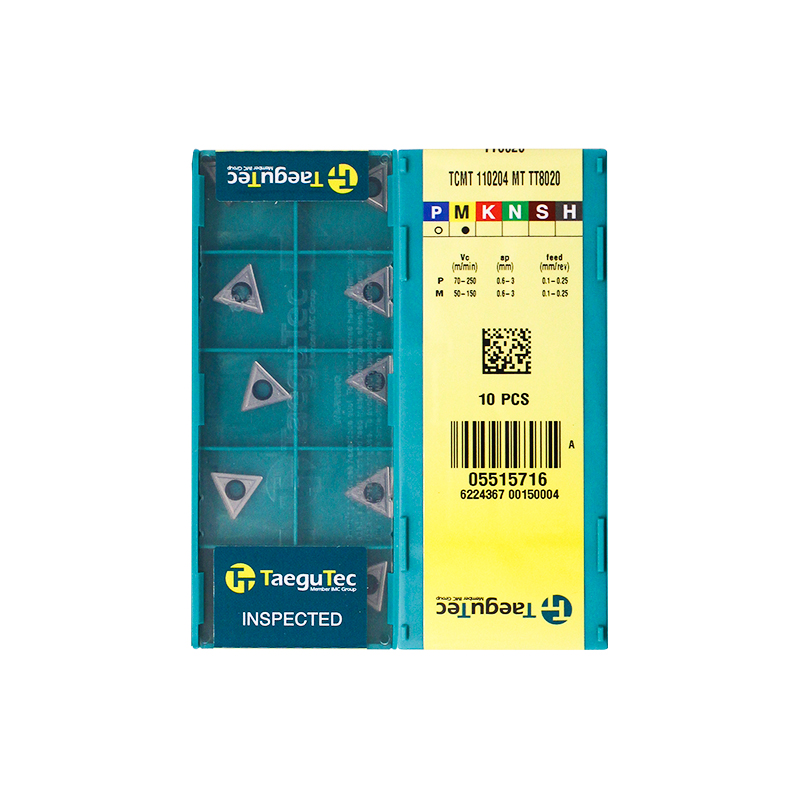 Taegutec TCMT110204-MT TT8020 Carbide Turning Insert - Triangle | Steel & More (10 PCS)