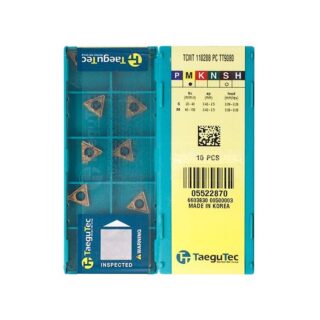 Original TaeguTec TCMT110208-PC TT9080 Carbide Turning Insert - Triangle | Stainless Steel & More (10 PCS)