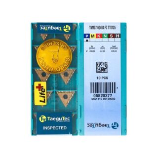 Original TaeguTec TNMG160404-FC TT8125 Carbide Turning Insert - Triangle | Steel (10 PCS)