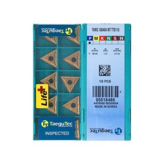 Original TaeguTec TNMG160404-MT TT8115 Carbide Turning Insert - Triangle (10 PCS)