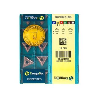 Original TaeguTec TNMG160404-PC TT9225 Carbide Turning Insert - Triangle | Steel (10 PCS)