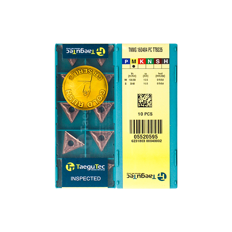 Taegutec TNMG160404-PC TT9225 Carbide Turning Insert - Triangle | Steel (10 PCS)