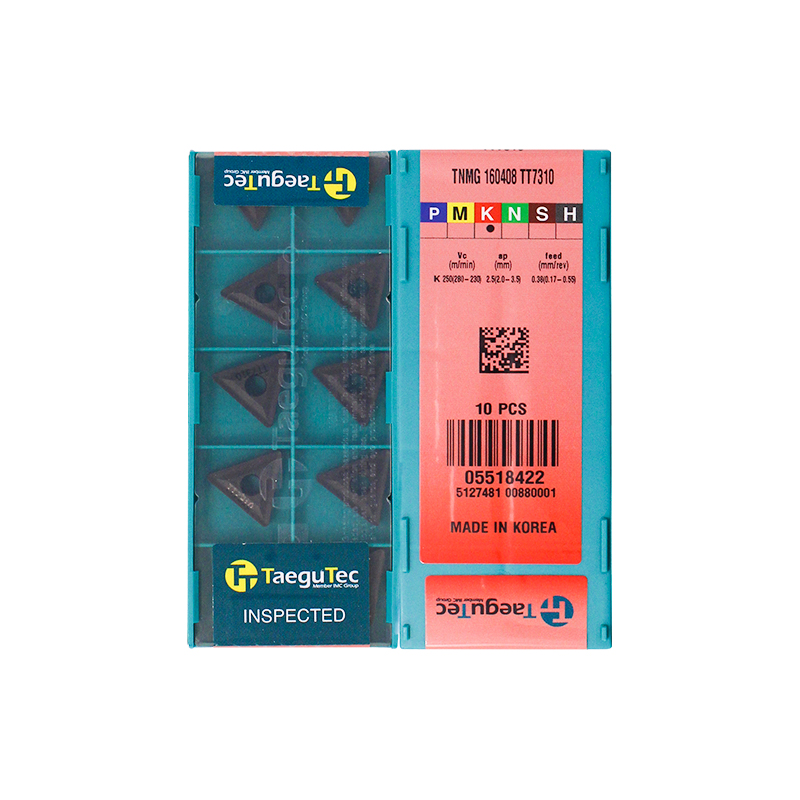 Taegutec TNMG160408 TT7310 Carbide Turning Insert - Triangle | Steel & More (10 PCS)