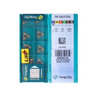 Original TaeguTec TPMT110304-FG TT8125 Carbide Turning Insert - Triangle | Steel (10 PCS) TT8125B TPMT110304-FG TT8125B