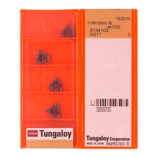 Original Tungaloy 11IR1.0ISO-B AH725 Carbide Insert | Stainless Steel & More (10 PCS)