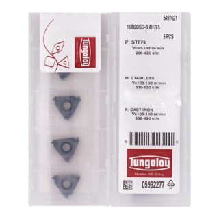 Original Tungaloy 16IR2.0ISO-B AH725 Carbide Insert | Stainless Steel & More (10 PCS)