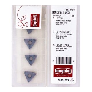 Original Tungaloy 16IR1.25ISO-B AH725 Carbide Insert | Stainless Steel & More (10 PCS)