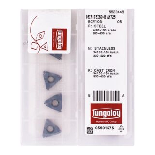 Original Tungaloy 16IR1.75ISO-B AH725 Carbide Insert | Stainless Steel & More (10 PCS)