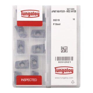 Original Tungaloy APMT1604PDER-MO2 AH120 Carbide Milling Insert - Parallelogram 85° | Hardened Steel (10 PCS)