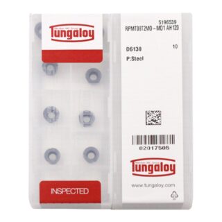 Original Tungaloy RPMT08T2MO-M01 AH120 Carbide Milling Insert - Round | Hardened Steel (10 PCS)
