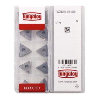 Original Tungaloy TNMG160404L-W NS530 Carbide Turning Insert - Triangle (10 PCS)