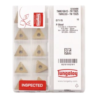 Original Tungaloy TNMG160412-TM T9025 Carbide Turning Insert - Triangle (10 PCS)