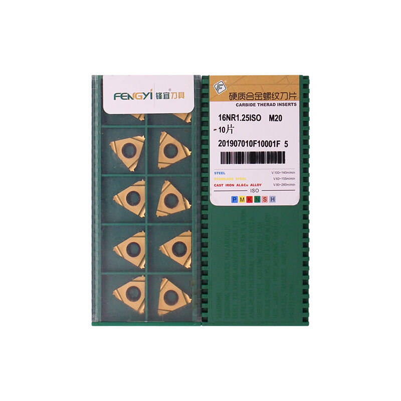 CNC 16NR1.25ISO Carbide Insert | Steel, Stainless Steel (10 PCS) 16NR1.25ISO M20