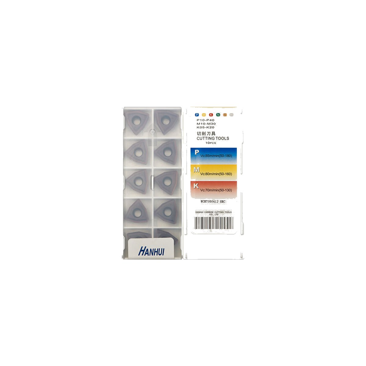 CNC WCMT080412 Carbide Insert - Trigon 80° | Steel & More (10 PCS) WCMT080412 HMC