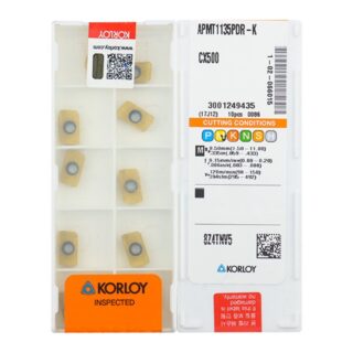 Original Korloy APMT1135PDR-K CX500 Carbide Milling Insert - Parallelogram 85° (10 PCS)