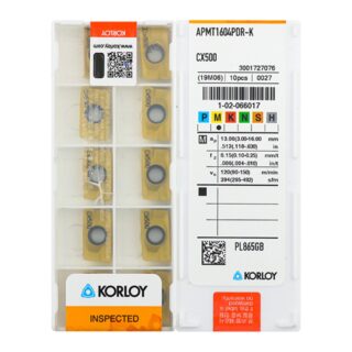 Original Korloy APMT1604PDR-K CX500 Carbide Milling Insert - Parallelogram 85° (10 PCS)