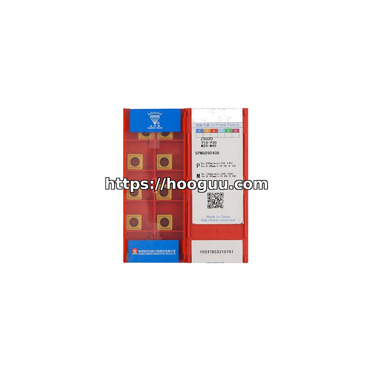Original ZCC-CT SPMG090408 Carbide Insert - Square | Steel, Stainless Steel (10 PCS) ZSG20 SPMG090408 ZSG20 - Image 2