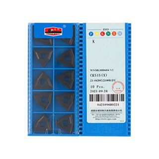 Original Chang Cheng WNMG080404-V2 CK515 Carbide Turning Insert - Trigon 80° (10 PCS)