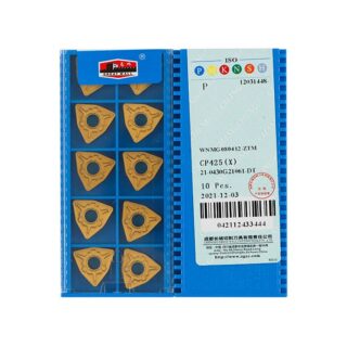 Original Chang Cheng WNMG080412-ZTM CP425 Carbide Turning Insert - Trigon 80° (10 PCS)