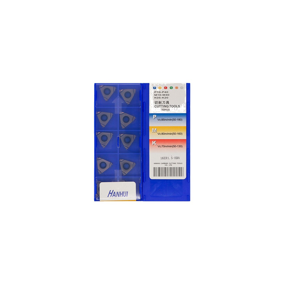 CNC 16ER1.5 Carbide Insert | Steel & More (10 PCS) 16ER1.5 HMA
