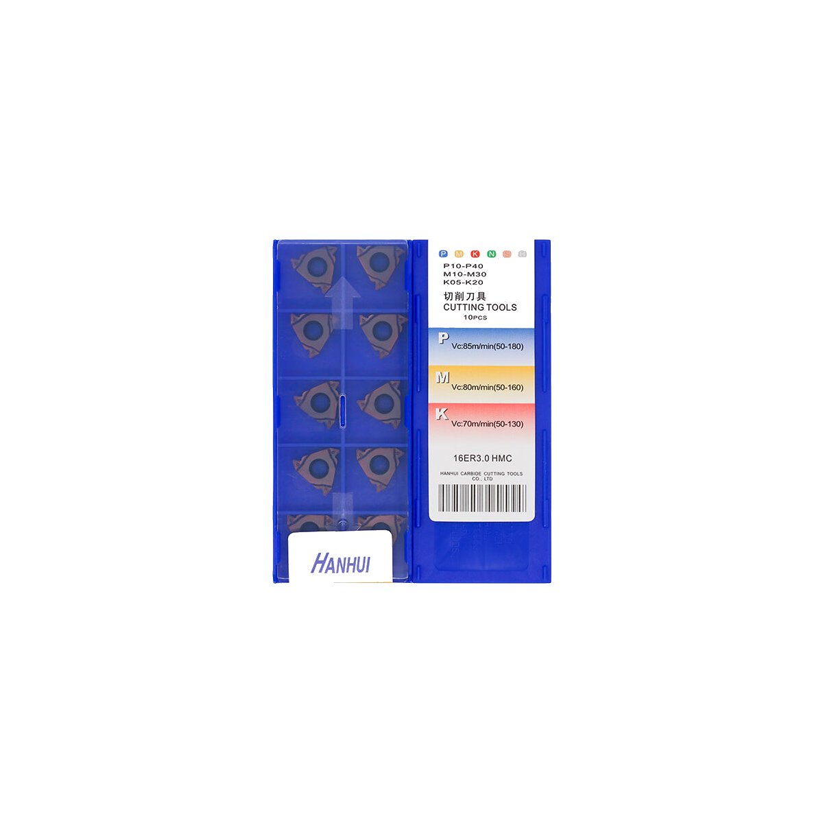 CNC 16ER3.0 Carbide Insert | Steel, Stainless Steel (10 PCS) 16ER3.0 HMC