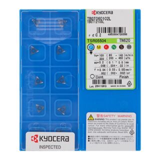 Original Kyocera TBGT060102L TN620 Carbide Turning Insert - Triangle | Steel (10 PCS)