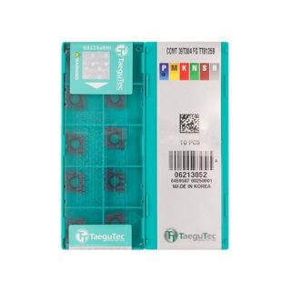 Original TaeguTec CCMT09T304-FG TT8125 Carbide Turning Insert - Diamond 80° | Steel (10 PCS) TT8125B CCMT09T304-FG TT8125B