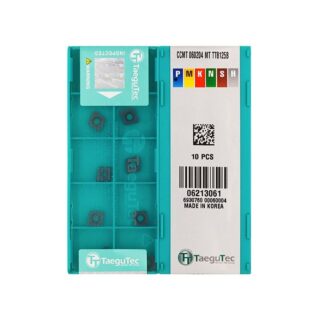 Original TaeguTec CCMT060204-MT TT8125 Carbide Turning Insert - Diamond 80° | Steel (10 PCS) TT8125B CCMT060204-MT TT8125B