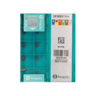 Original TaeguTec CCMT060208-MT TT8125 Carbide Turning Insert - Diamond 80° | Steel (10 PCS) TT8125B CCMT060208-MT TT8125B