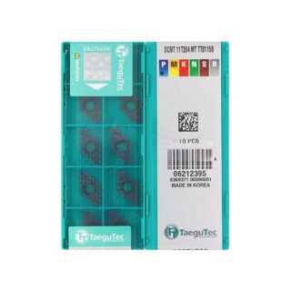 Original TaeguTec DCMT11T304-MT TT8115B Carbide Turning Insert - Diamond 55° (10 PCS)