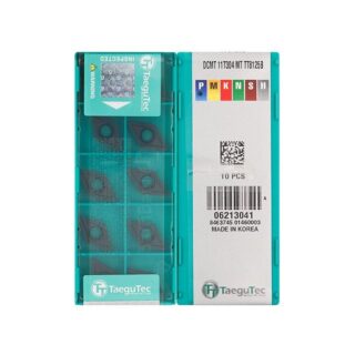 Original TaeguTec DCMT11T304-MT TT8125 Carbide Turning Insert - Diamond 55° | Steel (10 PCS) TT8125B DCMT11T304-MT TT8125B