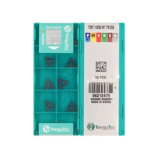 Original TaeguTec TCMT110204-MT TT8125 Carbide Turning Insert - Triangle | Steel (10 PCS) TT8125B TCMT110204-MT TT8125B